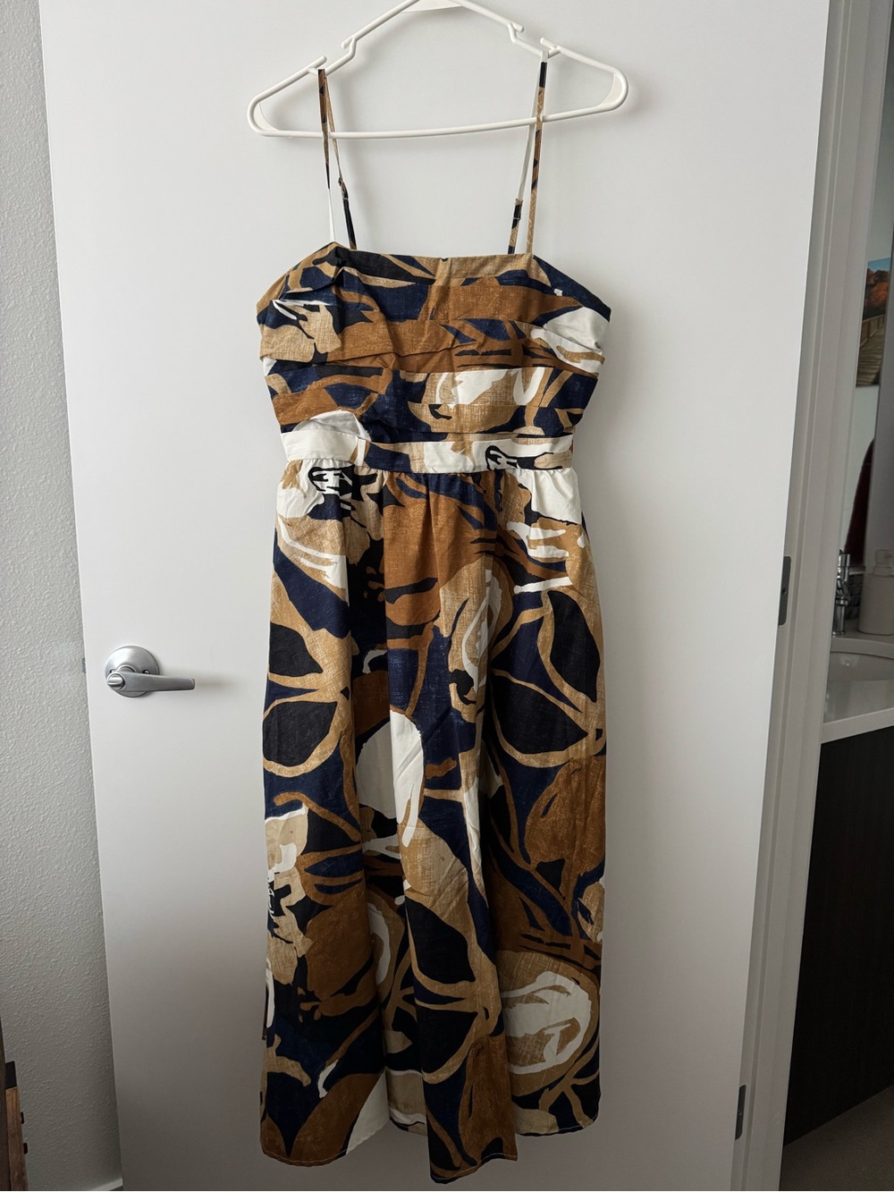 NWT Banana Republic Multicolor Midi Dress with Pockets